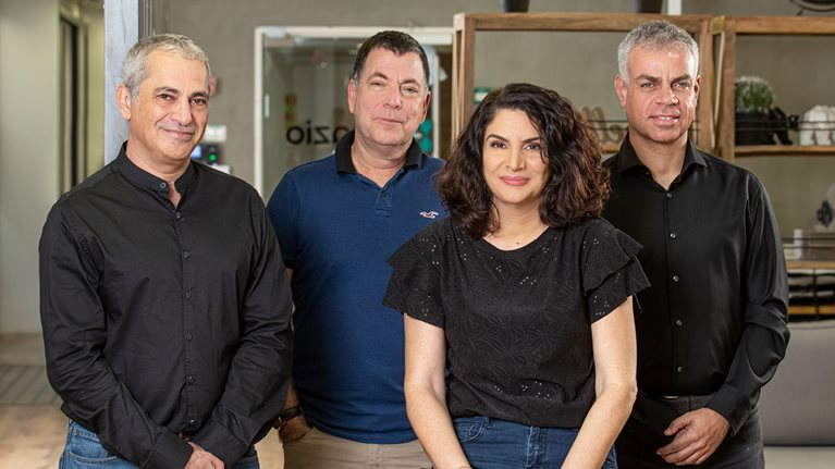 Iguazio founders, from left: Yaron Haviv, CTO; Yaron Segev, COO; Orit Nissan-Messing, VP architecture; Asaf Somekh, CEO (photo by Yanai Yechiel).