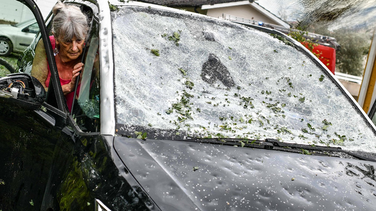 Large hailstorms in France