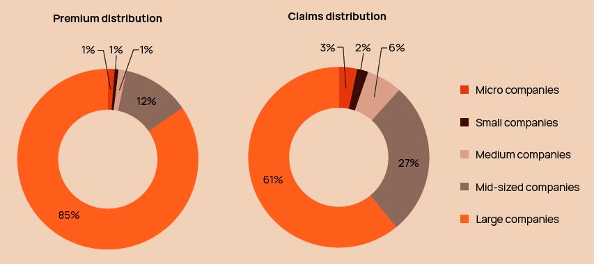 Cyber insurance premiums and claims distribution in France