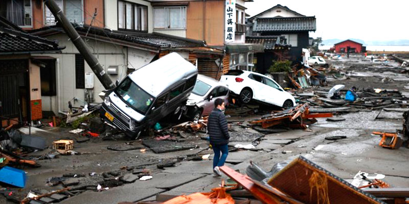 The main area the quake struck in Ishikawa
