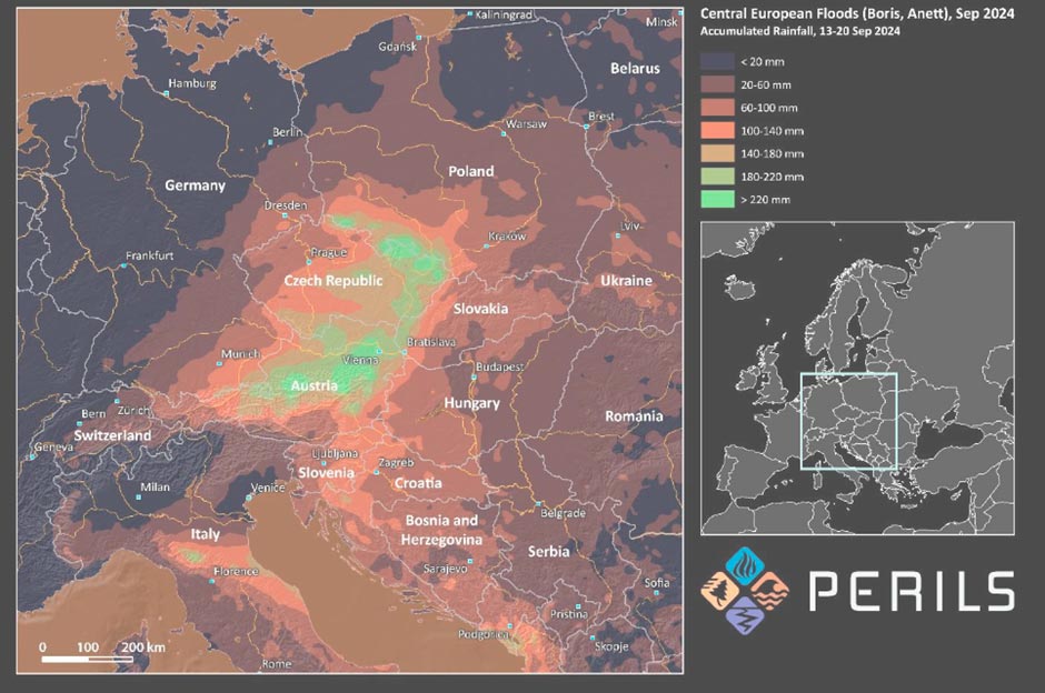 Accumulated rainfall, mid-September 2024