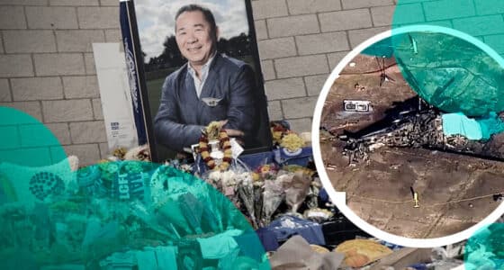 On October 27, 2018, a helicopter carrying Vichai Srivaddhanaprabha, two members of his staff, and two pilots crashed shortly after taking off from Leicester City's King Power Stadium