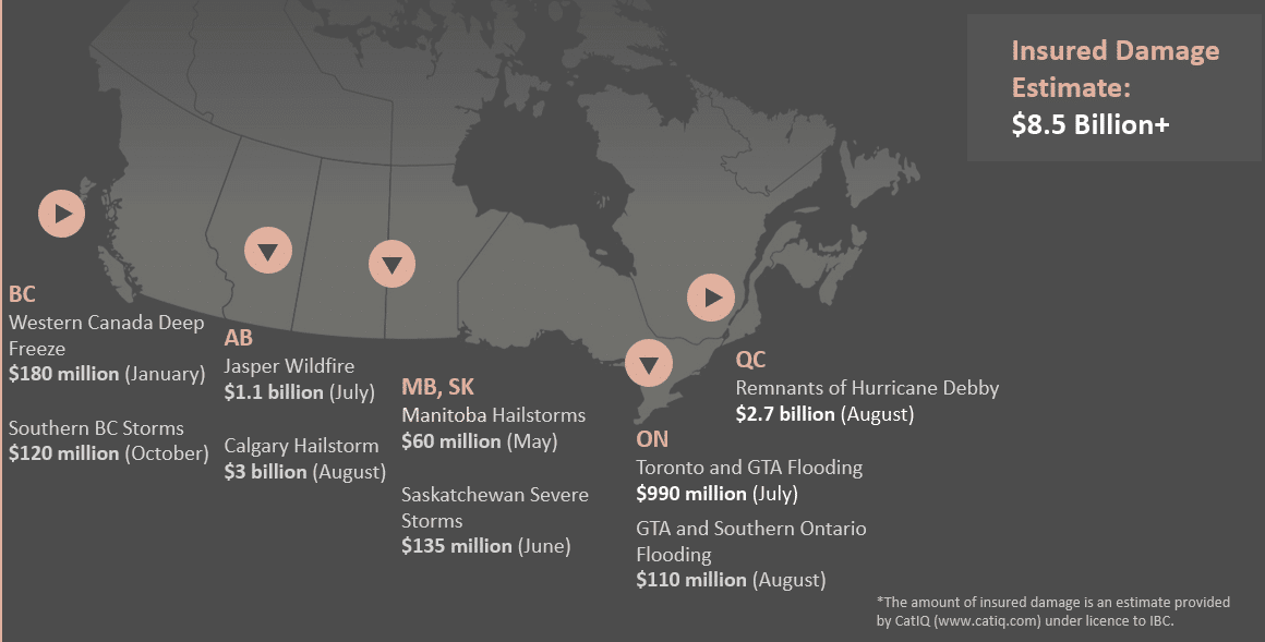 Insured Catastrophe Losses in Canada Surge to C$8.5 bn, Tripling in 2024