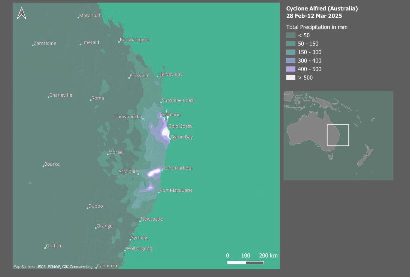 PERILS releases 2nd insurance loss estimate for Cyclone Alfred at AUD 2.25 bn