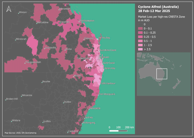 Cyclone Alfred insured loss estimate to A$1.92 bn