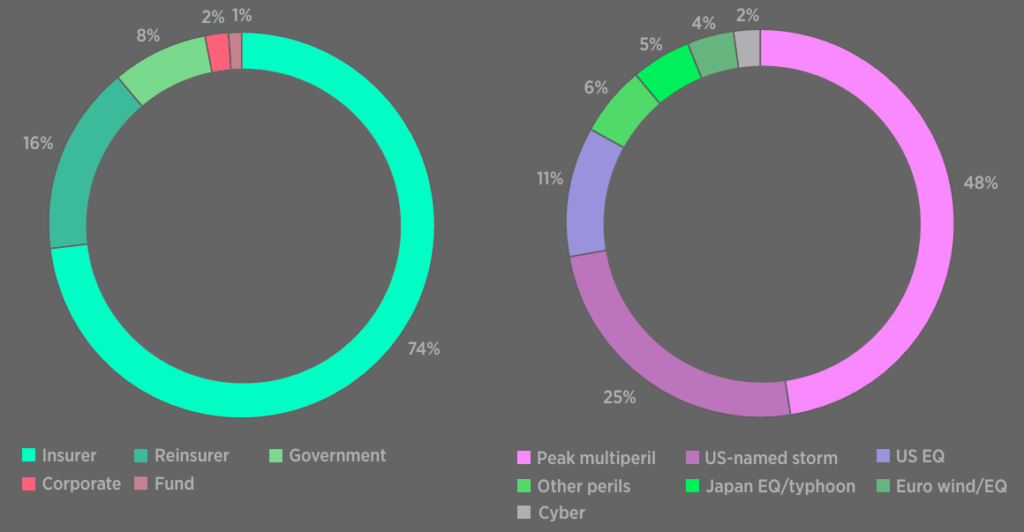 Catastrophe bonds capacity by sponsor type