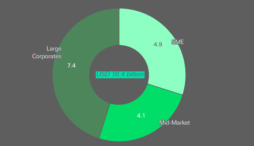 Global market premium – insured segment split