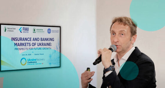 Andriy Peretyazhko, Chairman of the Management Board at ARX, presented the company's experience in developing commercial war risk insurance solutions during the full-scale war